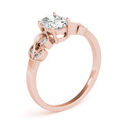 Graceful Fashion Ring Oval Diamond Engagement Ring in 10K/14K gold and platinum with certified lab-grown or natural diamonds