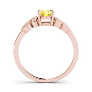 Graceful Fashion Ring Oval Diamond Engagement Ring in 10K/14K gold and platinum with certified lab-grown or natural diamonds