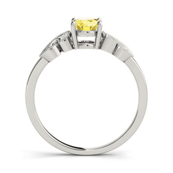 Graceful Fashion Ring Oval Diamond Engagement Ring in 10K/14K gold and platinum with certified lab-grown or natural diamonds