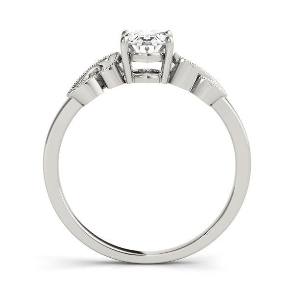 Graceful Fashion Ring Oval Diamond Engagement Ring in 10K/14K gold and platinum with certified lab-grown or natural diamonds