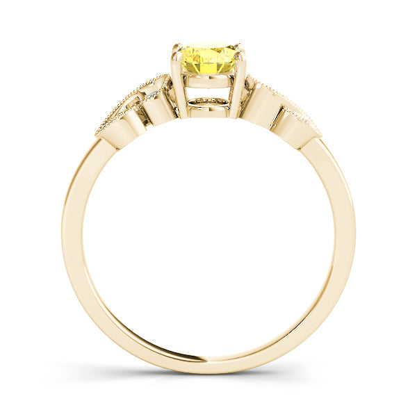 Graceful Fashion Ring Oval Diamond Engagement Ring in 10K/14K gold and platinum with certified lab-grown or natural diamonds