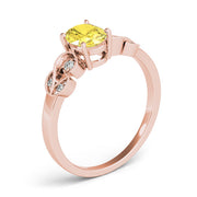 Graceful Fashion Ring Oval Diamond Engagement Ring in 10K/14K gold and platinum with certified lab-grown or natural diamonds