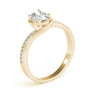 Dazzling Fashion Ring Oval Diamond Engagement Ring in 10K/14K gold and platinum with certified lab-grown or natural diamonds