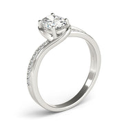 Dazzling Fashion Ring Oval Diamond Engagement Ring in 10K/14K gold and platinum with certified lab-grown or natural diamonds