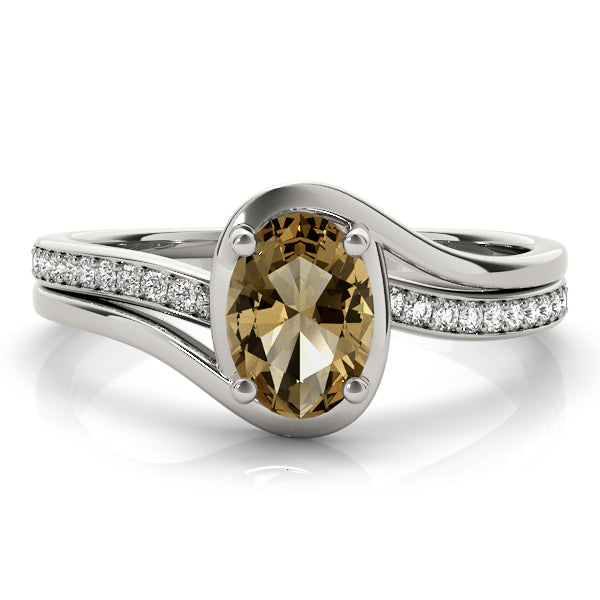 Dazzling Fashion Ring Oval Diamond Engagement Ring in 10K/14K gold and platinum with certified lab-grown or natural diamonds
