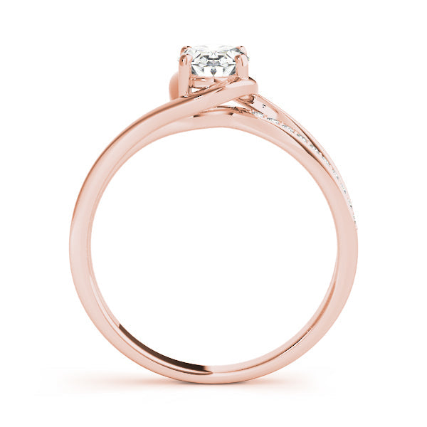 Dazzling Fashion Ring Oval Diamond Engagement Ring in 10K/14K gold and platinum with certified lab-grown or natural diamonds