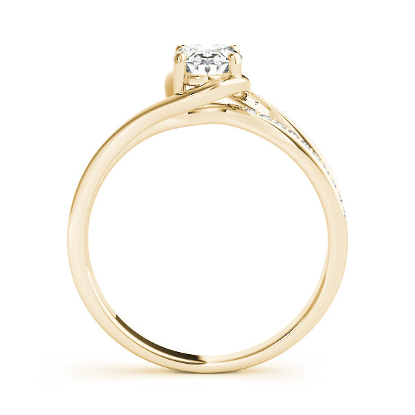 Dazzling Fashion Ring Oval Diamond Engagement Ring in 10K/14K gold and platinum with certified lab-grown or natural diamonds