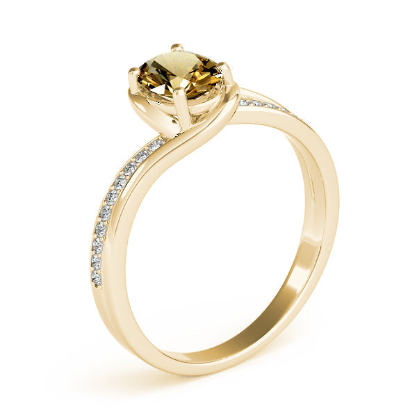 Dazzling Fashion Ring Oval Diamond Engagement Ring in 10K/14K gold and platinum with certified lab-grown or natural diamonds