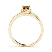 Dazzling Fashion Ring Oval Diamond Engagement Ring in 10K/14K gold and platinum with certified lab-grown or natural diamonds
