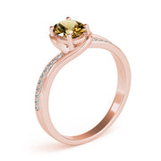 Dazzling Fashion Ring Oval Diamond Engagement Ring in 10K/14K gold and platinum with certified lab-grown or natural diamonds