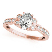 Enchanted Fashion Ring Oval Diamond Engagement Ring in 10K/14K gold and platinum with certified lab-grown or natural diamonds