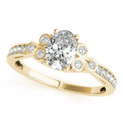 Enchanted Fashion Ring Oval Diamond Engagement Ring in 10K/14K gold and platinum with certified lab-grown or natural diamonds