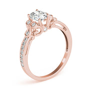 Enchanted Fashion Ring Oval Diamond Engagement Ring in 10K/14K gold and platinum with certified lab-grown or natural diamonds