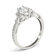 Enchanted Fashion Ring Oval Diamond Engagement Ring in 10K/14K gold and platinum with certified lab-grown or natural diamonds