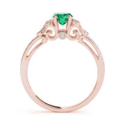 Enchanted Fashion Ring Oval Diamond Engagement Ring in 10K/14K gold and platinum with certified lab-grown or natural diamonds