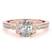 Enchanted Fashion Ring Oval Diamond Engagement Ring in 10K/14K gold and platinum with certified lab-grown or natural diamonds