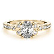 Enchanted Fashion Ring Oval Diamond Engagement Ring in 10K/14K gold and platinum with certified lab-grown or natural diamonds