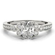 Enchanted Fashion Ring Oval Diamond Engagement Ring in 10K/14K gold and platinum with certified lab-grown or natural diamonds