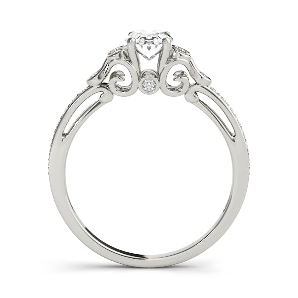 Enchanted Fashion Ring Oval Diamond Engagement Ring in 10K/14K gold and platinum with certified lab-grown or natural diamonds