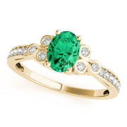 Enchanted Fashion Ring Oval Diamond Engagement Ring in 10K/14K gold and platinum with certified lab-grown or natural diamonds