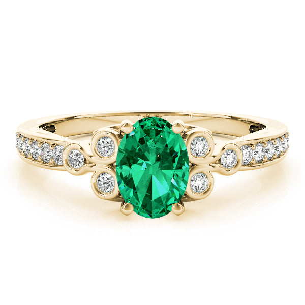 Enchanted Fashion Ring Oval Diamond Engagement Ring in 10K/14K gold and platinum with certified lab-grown or natural diamonds