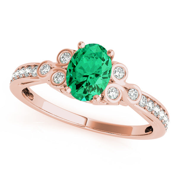 Enchanted Fashion Ring Oval Diamond Engagement Ring in 10K/14K gold and platinum with certified lab-grown or natural diamonds