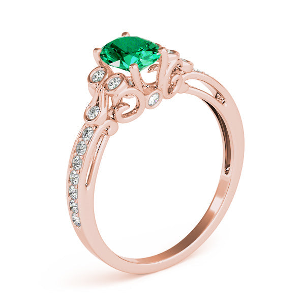 Enchanted Fashion Ring Oval Diamond Engagement Ring in 10K/14K gold and platinum with certified lab-grown or natural diamonds