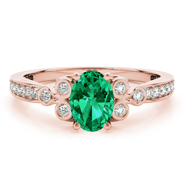 Enchanted Fashion Ring Oval Diamond Engagement Ring in 10K/14K gold and platinum with certified lab-grown or natural diamonds