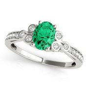 Enchanted Fashion Ring Oval Diamond Engagement Ring in 10K/14K gold and platinum with certified lab-grown or natural diamonds