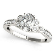 Enchanted Fashion Ring Oval Diamond Engagement Ring in 10K/14K gold and platinum with certified lab-grown or natural diamonds
