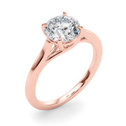 Exquisite Solitaire Engagement Ring Round Diamond Engagement Ring in 10K/14K gold and platinum with certified lab-grown or natural diamonds