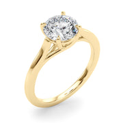 Exquisite Solitaire Engagement Ring Round Diamond Engagement Ring in 10K/14K gold and platinum with certified lab-grown or natural diamonds