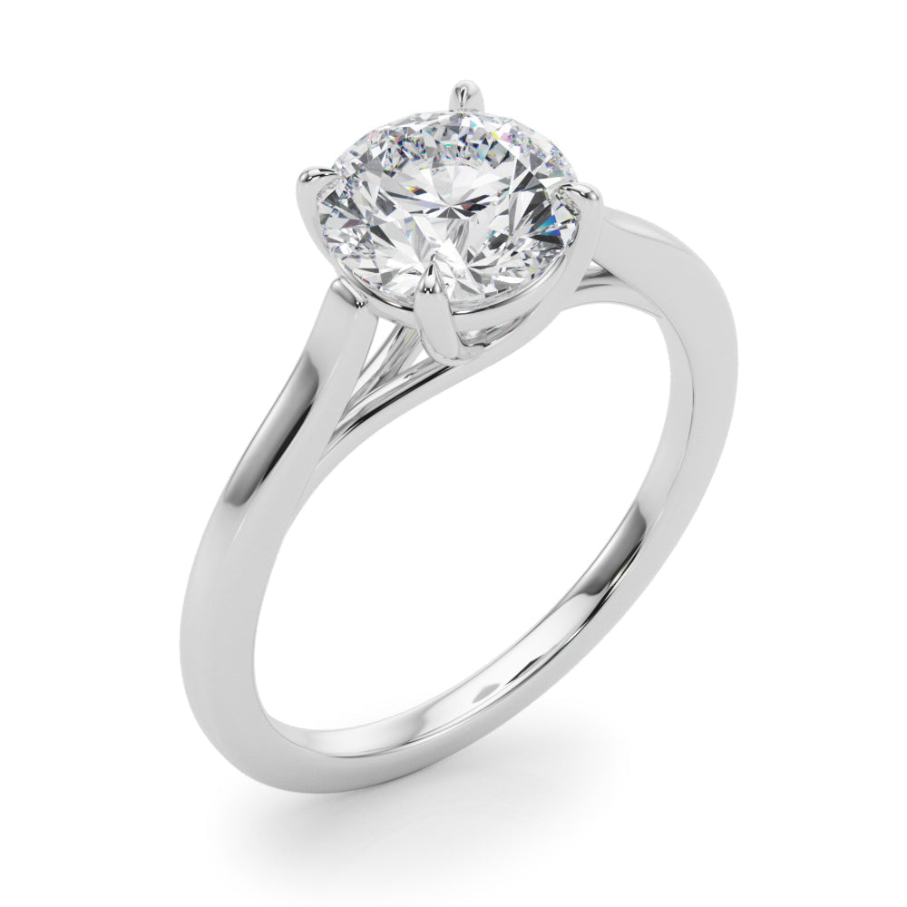 Exquisite Solitaire Engagement Ring Round Diamond Engagement Ring in 10K/14K gold and platinum with certified lab-grown or natural diamonds