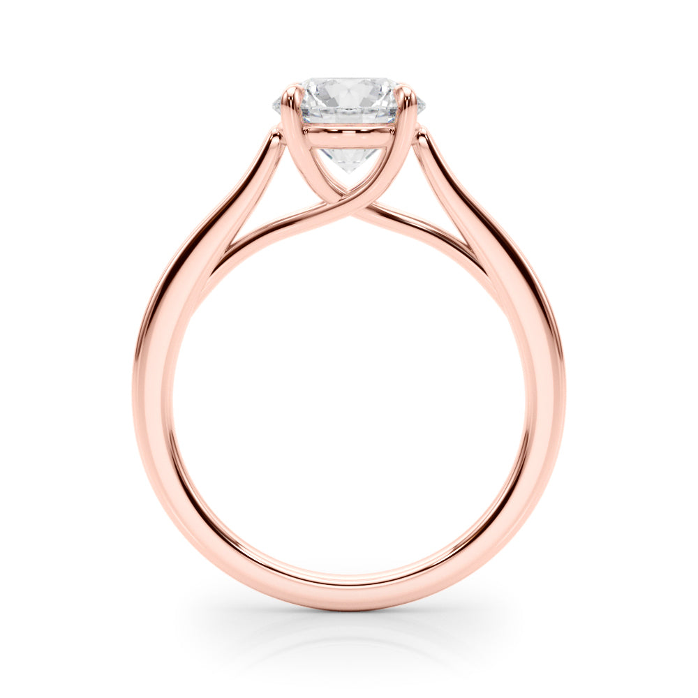 Exquisite Solitaire Engagement Ring Round Diamond Engagement Ring in 10K/14K gold and platinum with certified lab-grown or natural diamonds