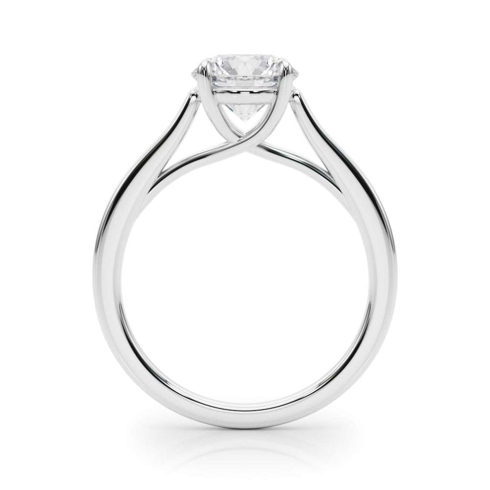 Exquisite Solitaire Engagement Ring Round Diamond Engagement Ring in 10K/14K gold and platinum with certified lab-grown or natural diamonds