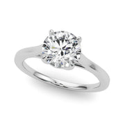Exquisite Solitaire Engagement Ring Round Diamond Engagement Ring in 10K/14K gold and platinum with certified lab-grown or natural diamonds