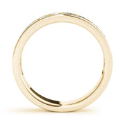 Single Row Channel Set Wedding Half Eternity Ring in Gold & Platinum