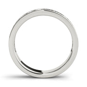 Single Row Channel Set Wedding Half Eternity Ring in Gold & Platinum