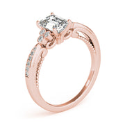 Devoted Fashion Rings Cut Emerald Diamond Engagement Ring in 10K/14K gold and platinum with certified lab-grown or natural diamonds