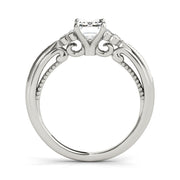 Devoted Fashion Rings Cut Emerald Diamond Engagement Ring in 10K/14K gold and platinum with certified lab-grown or natural diamonds