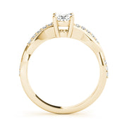 Graceful Fashion Rings Oval Diamond Engagement Ring in 10K/14K gold and platinum with certified lab-grown or natural diamonds