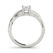Graceful Fashion Rings Oval Diamond Engagement Ring in 10K/14K gold and platinum with certified lab-grown or natural diamonds
