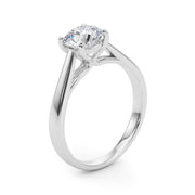 Classic 4 Prong Solitaire Round Diamond Engagement Ring in 10K/14K gold and platinum with certified lab-grown or natural diamonds