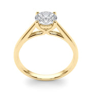 Classic 4 Prong Solitaire Round Diamond Engagement Ring in 10K/14K gold and platinum with certified lab-grown or natural diamonds
