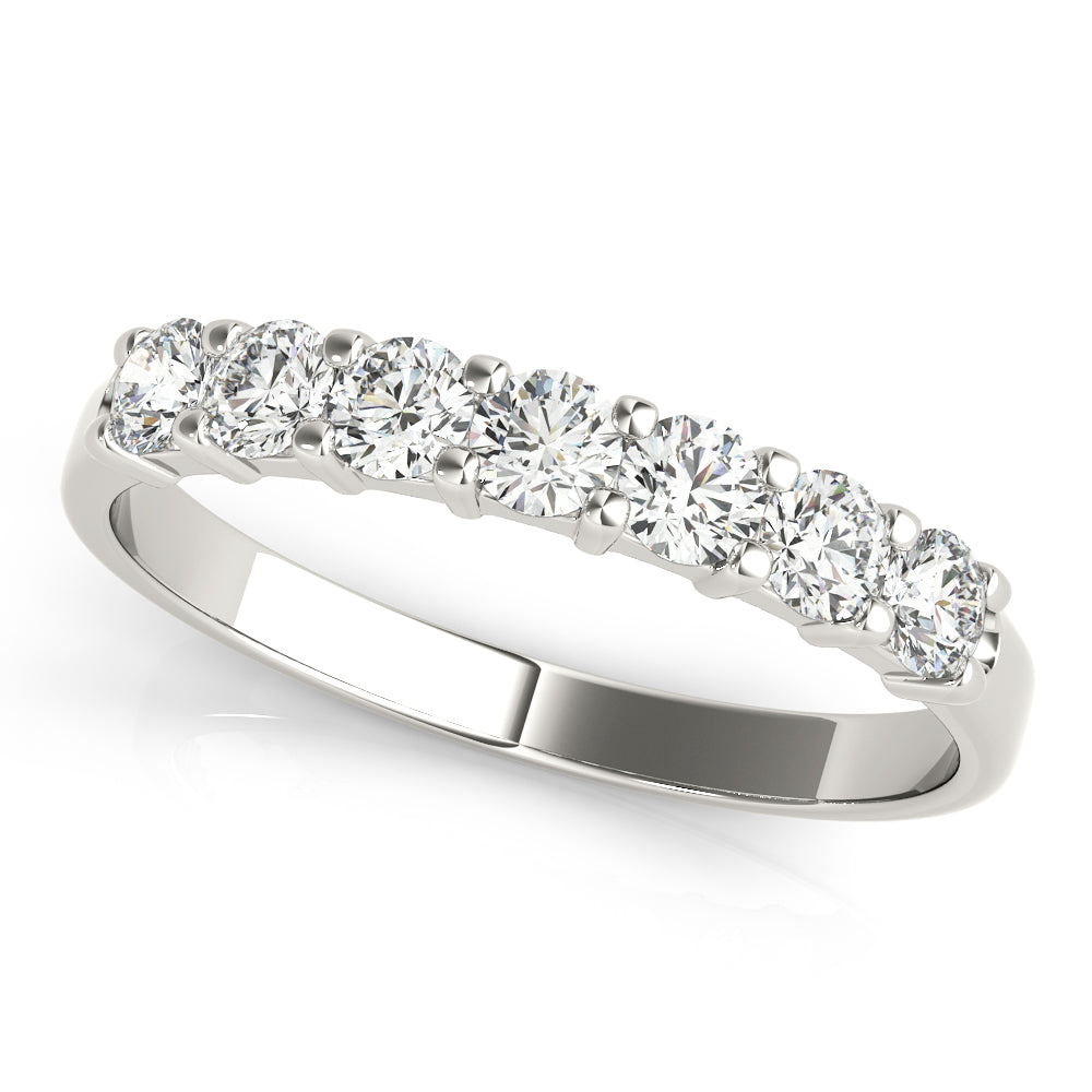 Shared Prong Half Eternity Ring in 10K/14K gold and platinum with certified lab-grown or natural diamonds