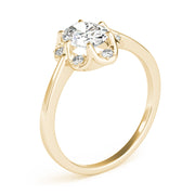 Vintage-Inspired Fashion Rings Oval Diamond Engagement Ring in 10K/14K gold and platinum with certified lab-grown or natural diamonds