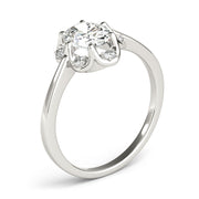 Vintage-Inspired Fashion Rings Oval Diamond Engagement Ring in 10K/14K gold and platinum with certified lab-grown or natural diamonds