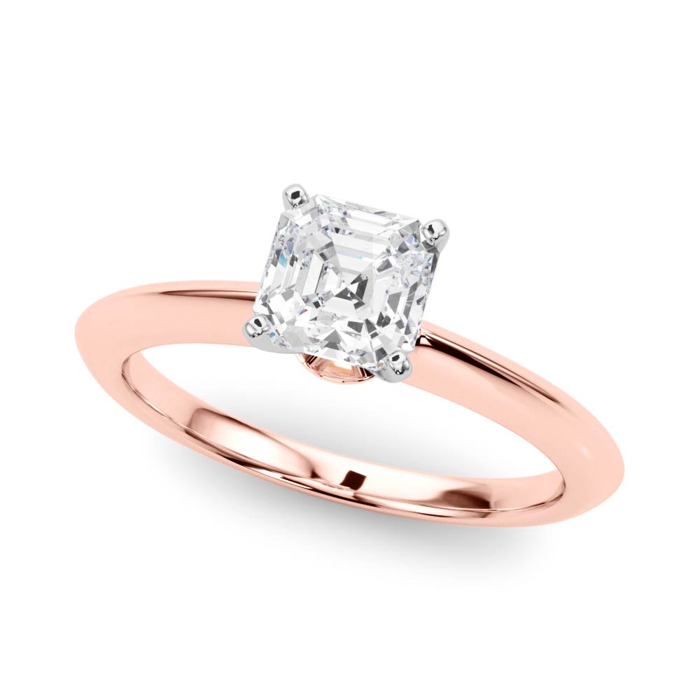 Heirloom 6 Prong Solitaire Round Diamond Engagement Ring in 10K/14K gold and platinum with certified lab-grown or natural diamonds