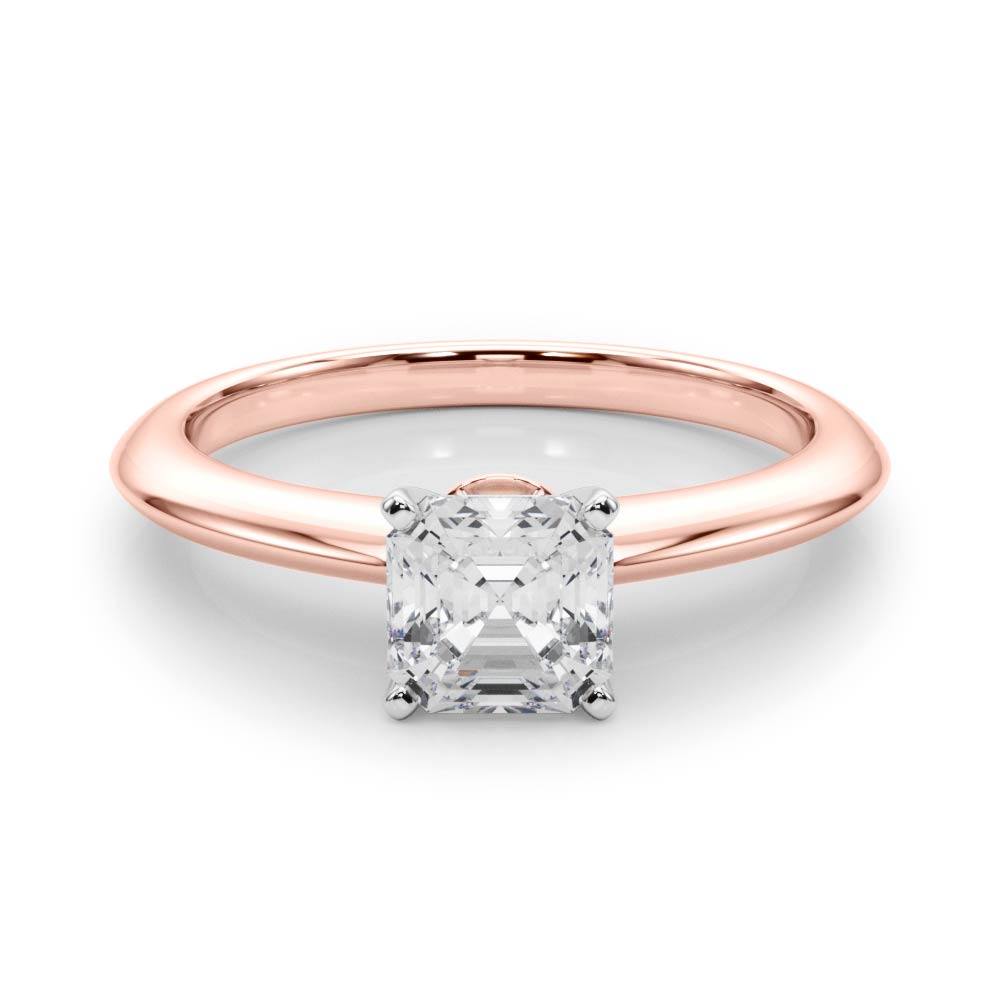 Heirloom 6 Prong Solitaire Round Diamond Engagement Ring in 10K/14K gold and platinum with certified lab-grown or natural diamonds