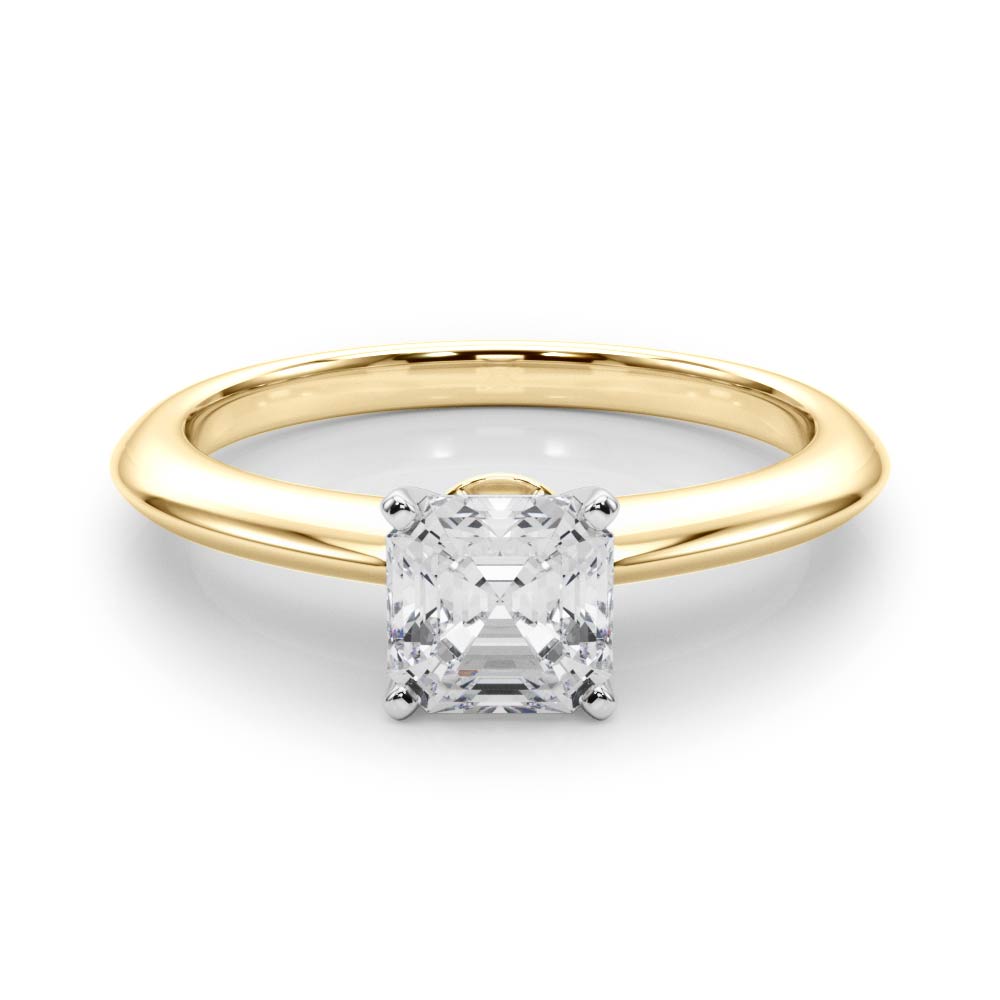 Heirloom 6 Prong Solitaire Round Diamond Engagement Ring in 10K/14K gold and platinum with certified lab-grown or natural diamonds